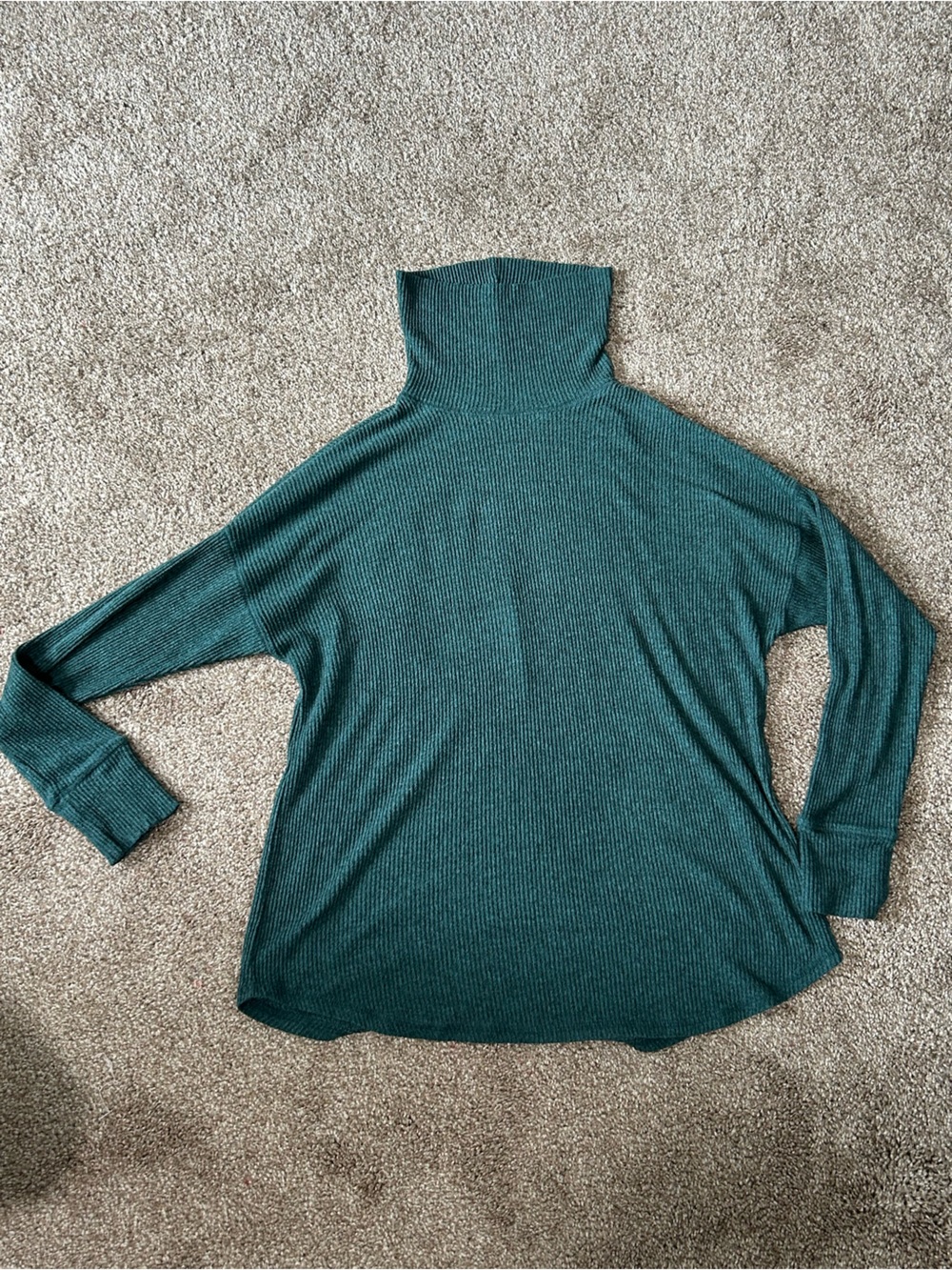 American Eagle Outfitters Ribbed Turtleneck Sweater - Teal